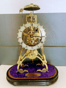 beautiful skeleton clock swanseaclock repaired in swansea